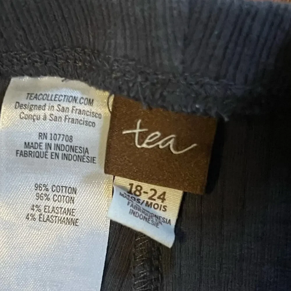 ❤️ 3/$25 Tea Collection | Dark Gray Ribbed Leggings | 18-24M